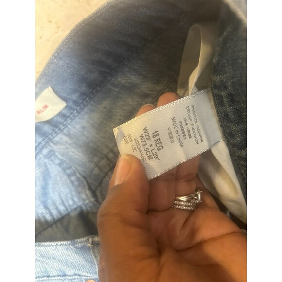 Levis 511 jeans boys size 18 29X29 patchwork distressed 5 pocket light wash - Picture 3 of 6